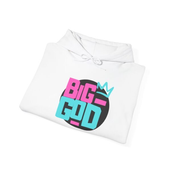 Big God Unisex Heavy Blend™ Hooded Sweatshirt - Fun, Colorful Design for Style & Comfort - Image 2