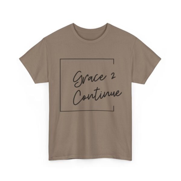 Inspiring Unisex Heavy Cotton Tee - 'Grace 2 Continue' - Image 7