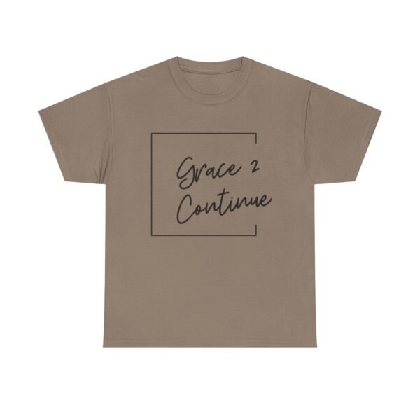 Inspiring Unisex Heavy Cotton Tee - 'Grace 2 Continue' - Image 5