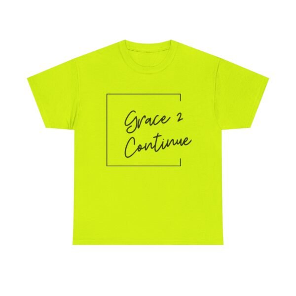 Inspiring Unisex Heavy Cotton Tee - 'Grace 2 Continue' - Image 13